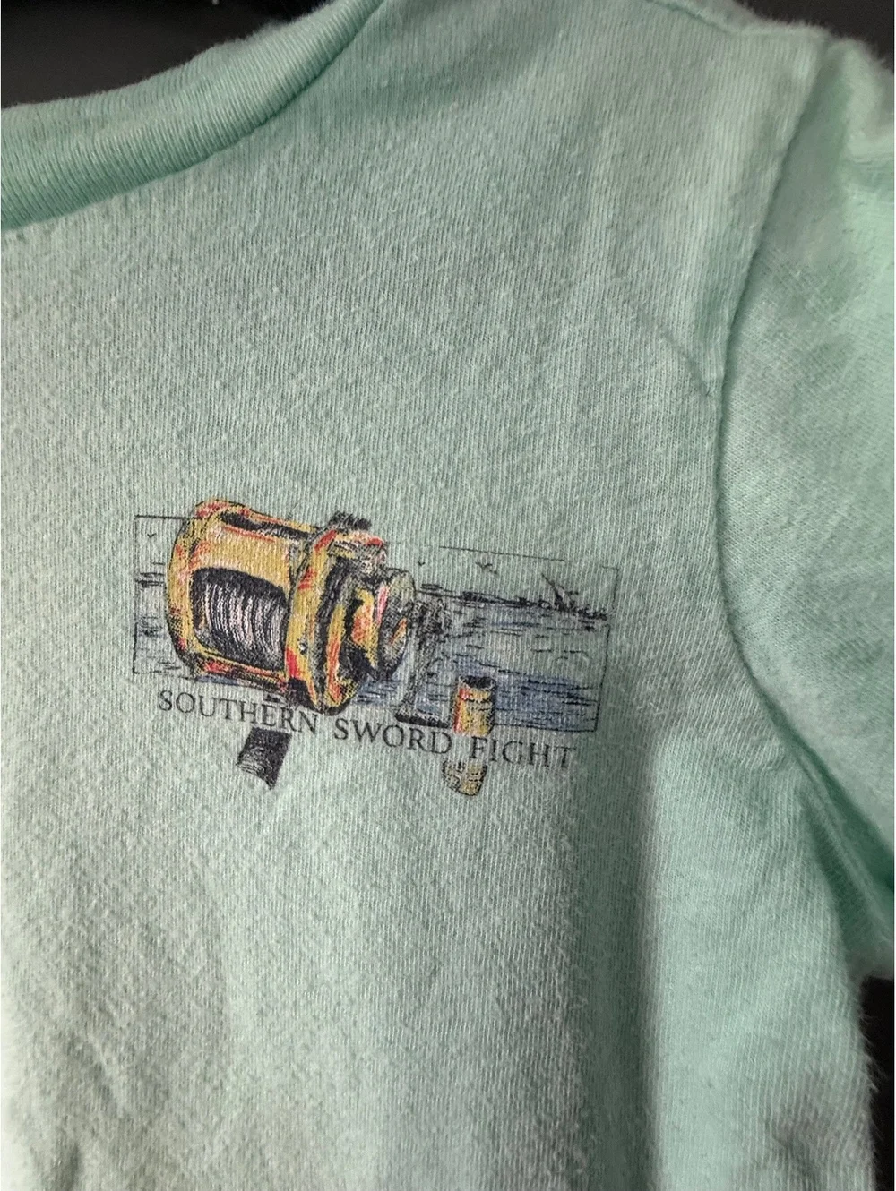Crown & Ivy Kids 3T Mint Green Southern Sword Fight Graphic T-Shirt